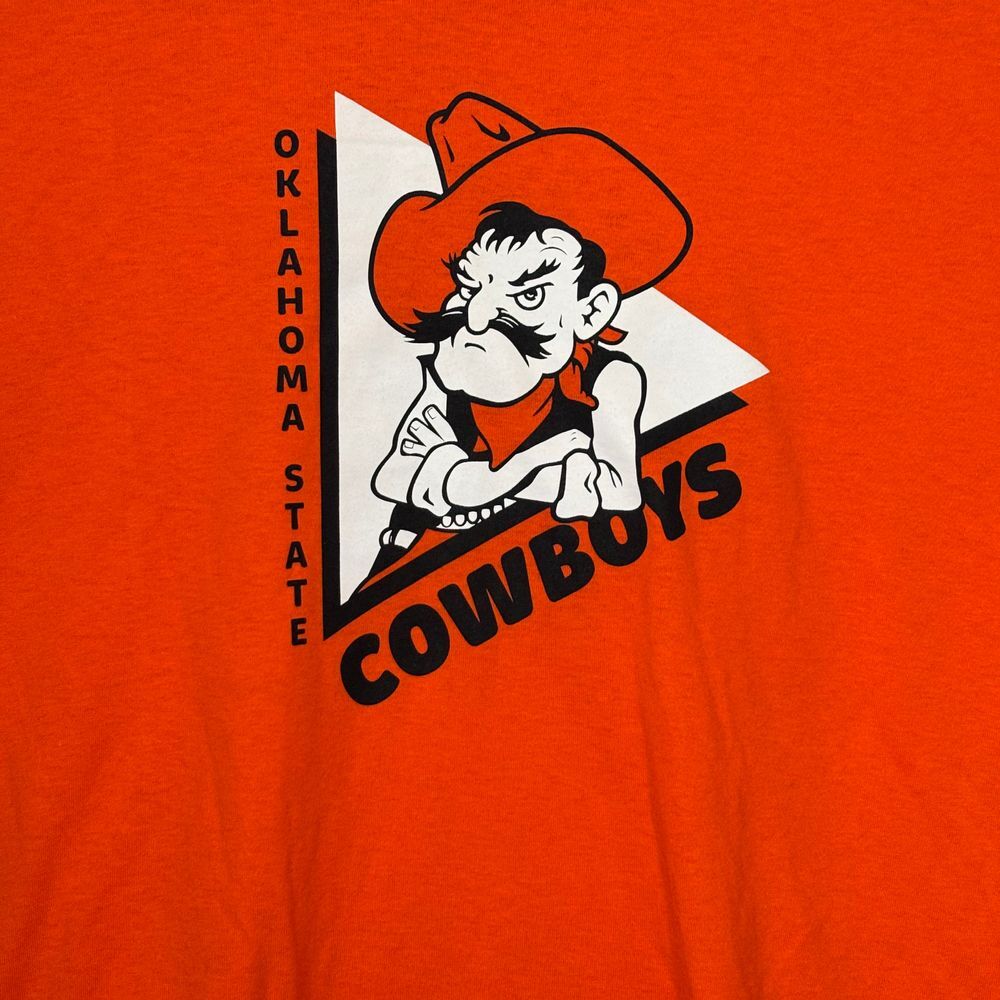 OSU Oklahoma State Cowboys Pistol Pete Graphic T-Shirt Orange College Sports Tee - Picture 2 of 5